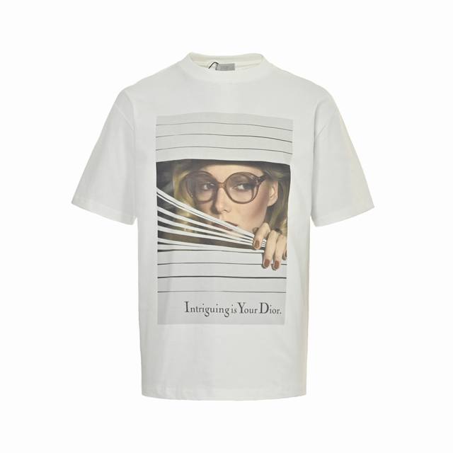 Dior 25Ss magazine cover print short-sleeved, lightweight luxury essential for m
