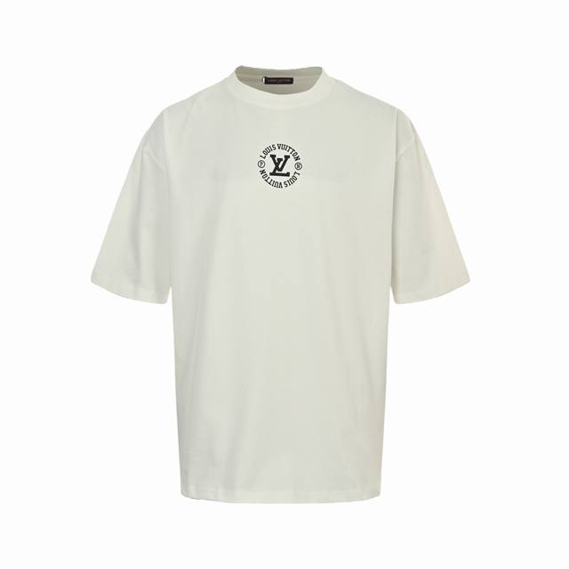 Louis Vuitton 25Ss circle letter print short-sleeved top made from custom 280g 3