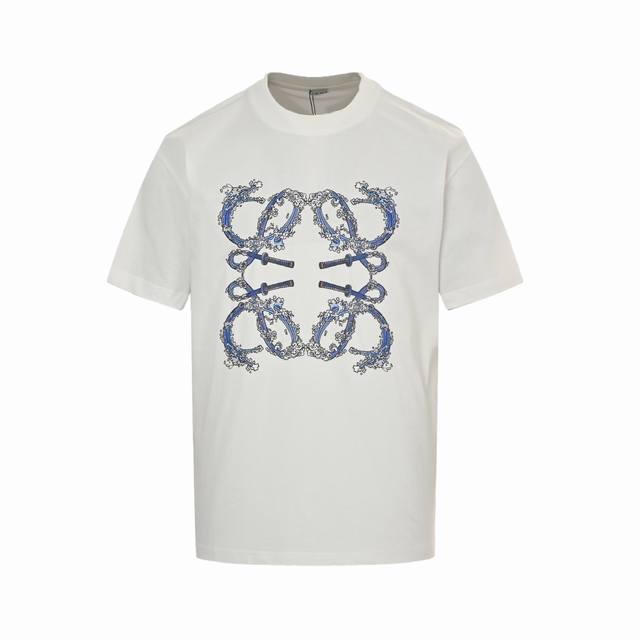 Loewe 25Ss wave logo print short-sleeve top. No need for the usual fancy print.