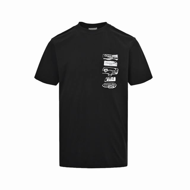 Dior 25Ss flocked print logo short sleeve Size: S-Xl