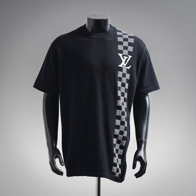 Louis Vuitton 25Ss Racing Check Knitted Sweater Short Sleeves Made of pure cotto