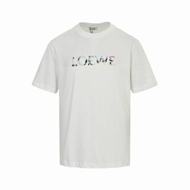 Loewe 25Ss Loe gradient letter embroidered short sleeves purchased from the orig