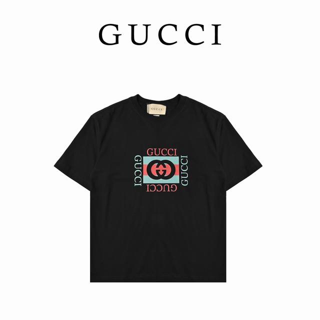Gucci new classic interlocking round neck short-sleeved T-shirt personalized dig
