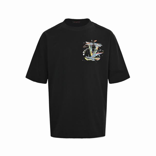 Louis Vuitton 25Ss hand-painted logo printed short-sleeve top made from custom 2