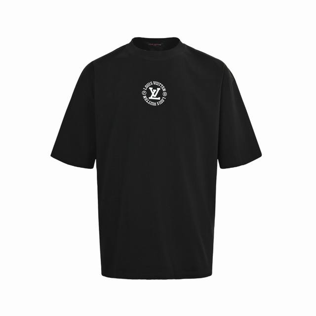 Louis Vuitton 25Ss circle letter print short-sleeved top made from custom 240g 2