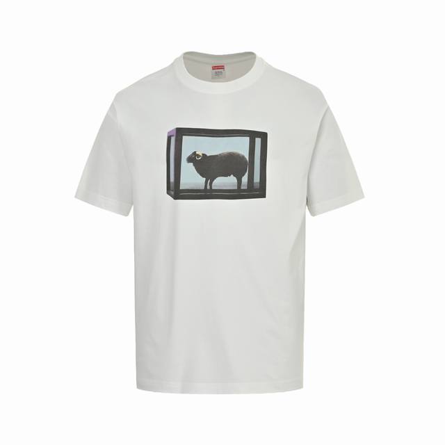 Supreme Damien Hirst Week1 Tee Sheep pattern print short sleeve Size: S-Xl