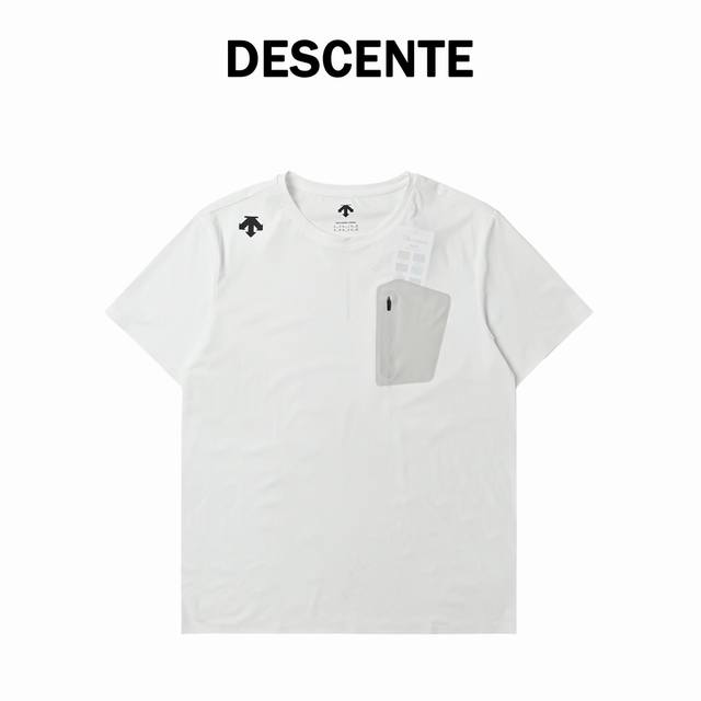 Descente new quick-drying seamless round neck short-sleeved shirt, ice silk jinl
