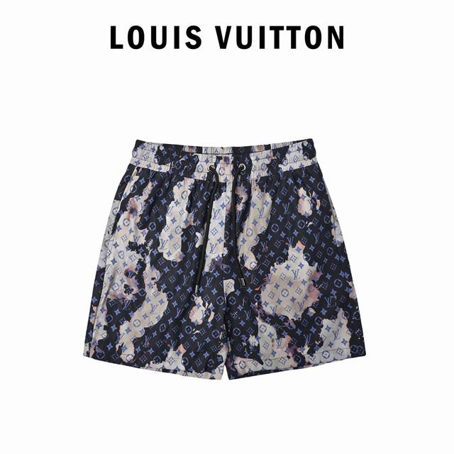 Louis Vuitton flame monogram beach shorts. Made of fine woven fabric, custom har