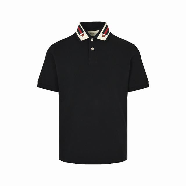 Gucci 22Ss collar red and green ribbon Polo short sleeve original fabric, cool c