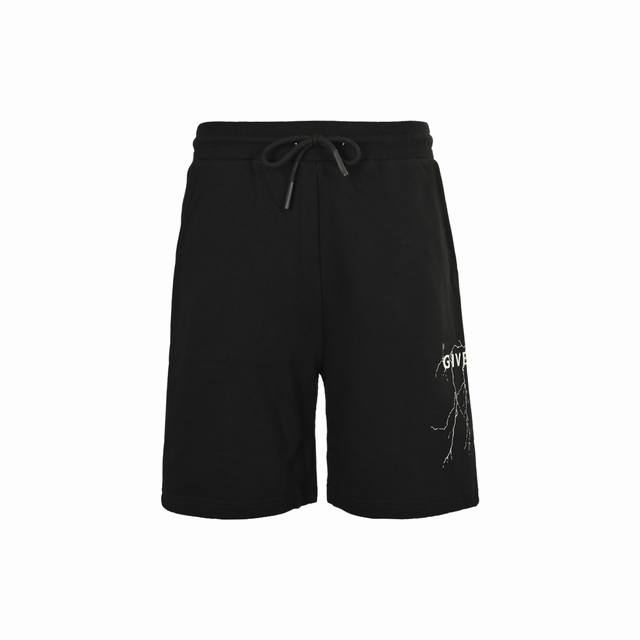 Givenchy 25Ss lightning print shorts are made of imported 380g pure cotton, a ve