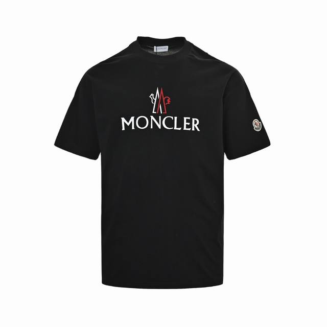 Moncler flocked logo print short-sleeve top is made from 60s double-yarn combed
