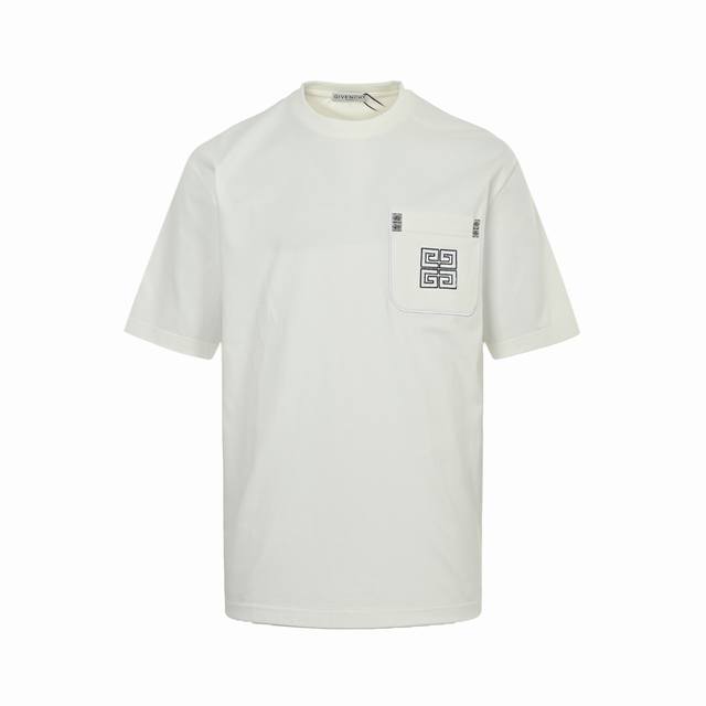 Givenchy 25Ss Pocket 4G Embroidered Short Sleeve Sharing the best Givenchy short
