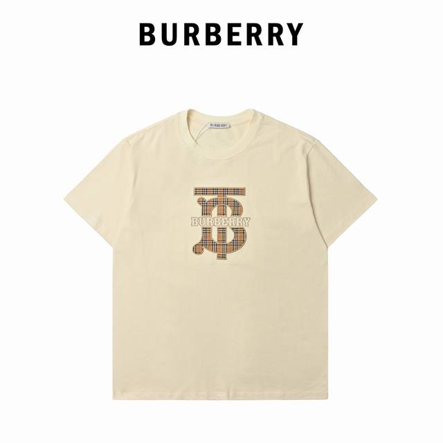 Burberry embroidered plaid patch double yarn 300G: black apricot 031: Xs-L