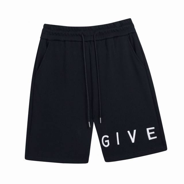 Givenchy summer new classic letter embroidered casual shorts three-dimensional e