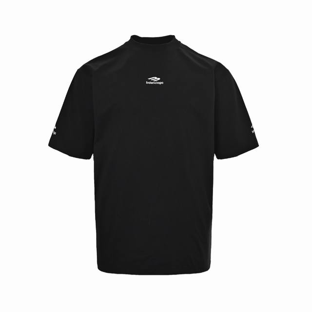 Balenciaga ski collection 3M embroidered short-sleeved top. Made from 260g cotto
