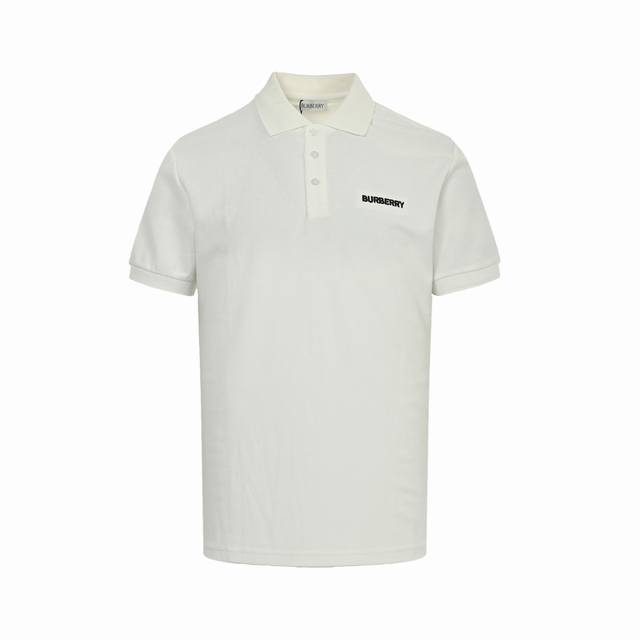 Burberry Polo short-sleeve with large Tb letter embroidery on the back. Made of