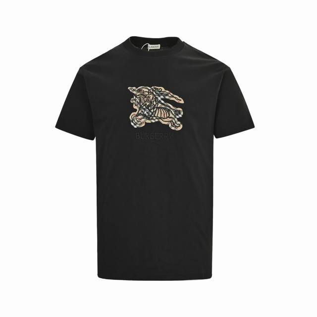 Local Extraction: Burberry 25Ss Check Horse Embroidered Short Sleeve Fabric is m