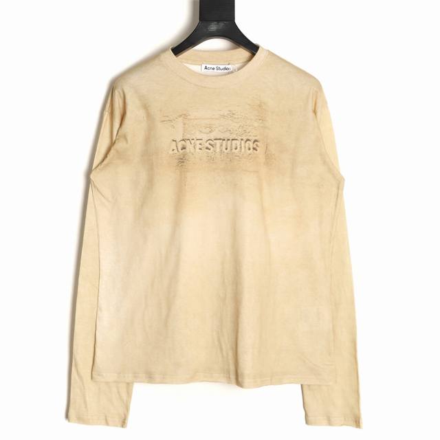 Acne Studios 25Ss Peak Washed Distressed Long-Sleeved T-Shirt. This slub cotton
