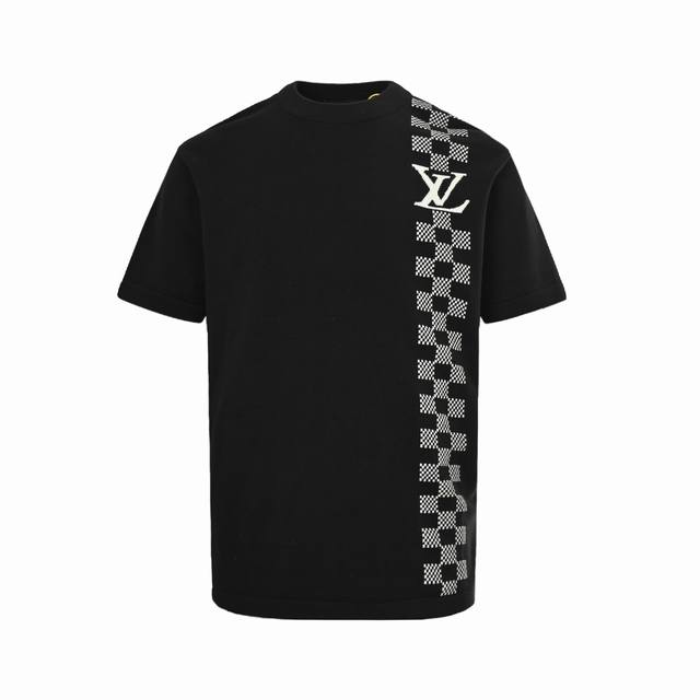 Louis Vuitton 25Ss Racing Check Knit Short Sleeve Made of pure cotton, the flee