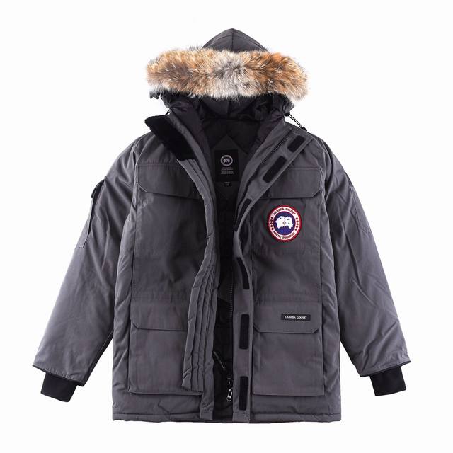 Canada Goose Expedition '08 Parka in Graphite Grey with Red Label and White Back