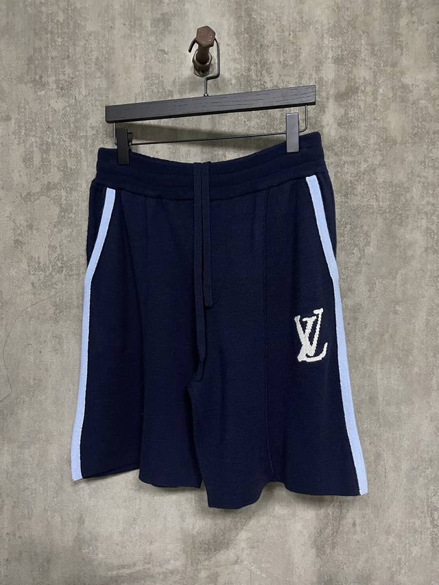Louis Vuitton 25Ss Lv logo jacquard elastic shorts. Fabric: Custom-dyed 40s fine