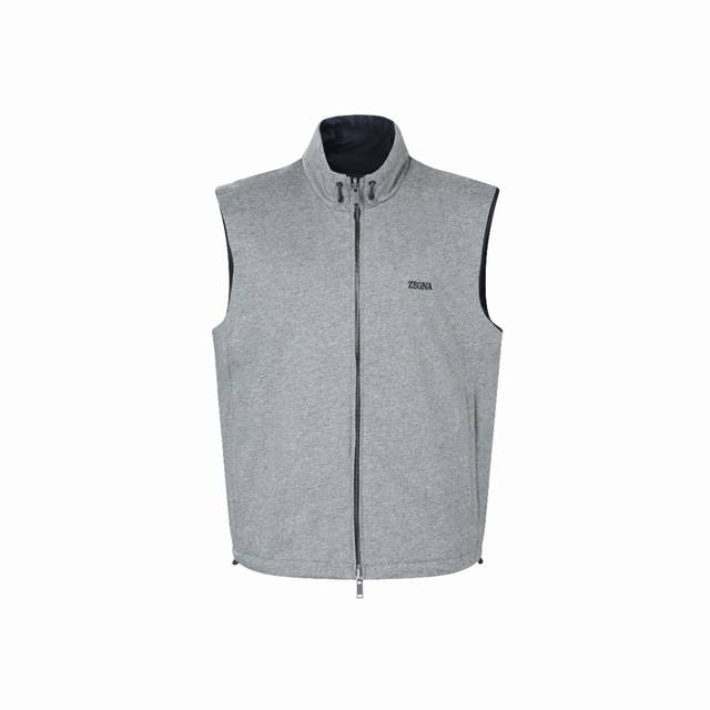Zegna Microfiber Double-Sided Brezza Vest Fabric: Crafted from 100% polyester, t