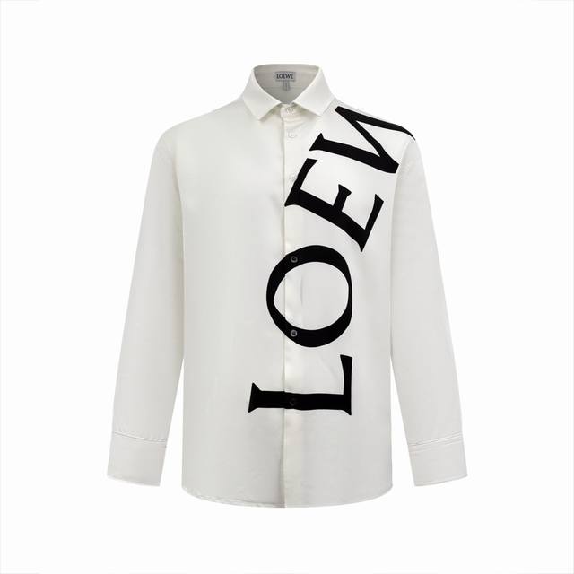Loewe printed silk shirt Customized mulberry silk material is elegant and dreamy