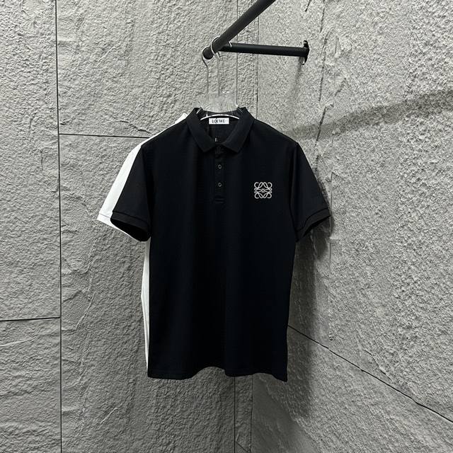 Loew* Loew* Short-sleeved Polo 2025 Spring/Summer New Simple Classic Totem Embro