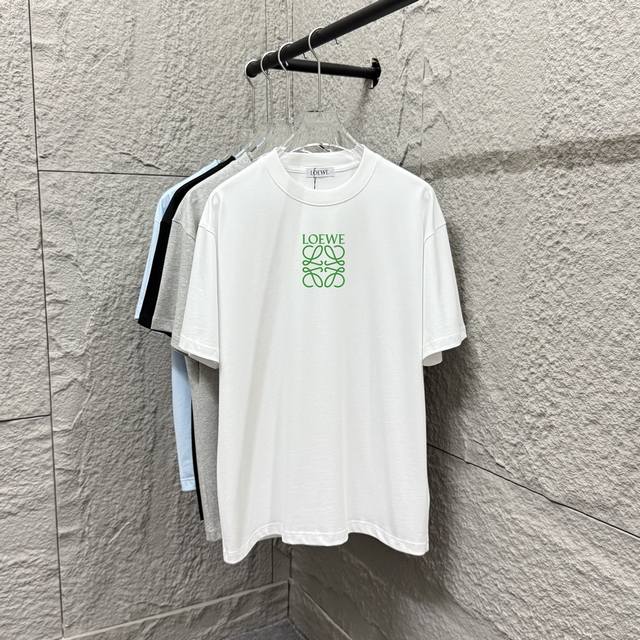 Loe* 2025 Spring/Summer classic green totem with simple letter pattern, thick pl