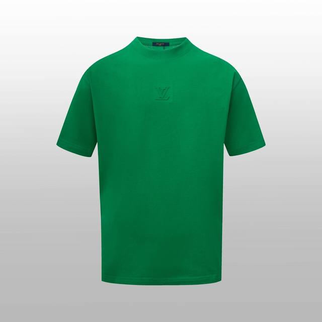 Top version difference currency - 1V embossed letter short sleeve - Color: Green