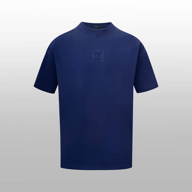 Top version difference currency - 1V embossed letter short sleeve - Color: dark