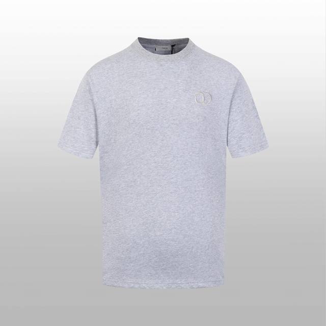 Top version difference currency - Dior letter embroidered short sleeve - Color: