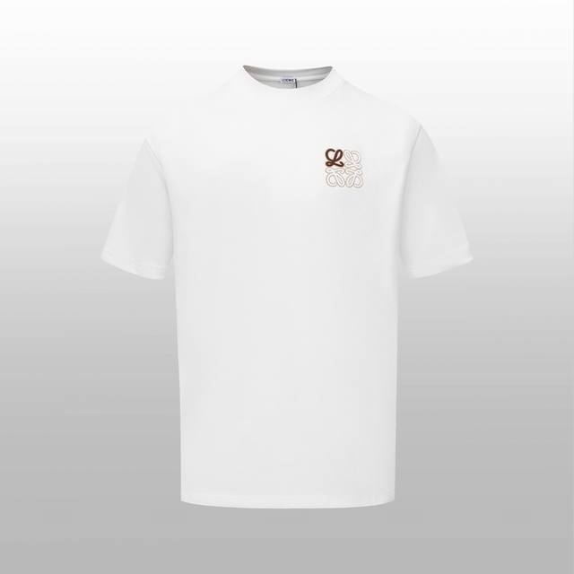 Top version difference currency - Loewe embroidered logo short sleeve - Color: W