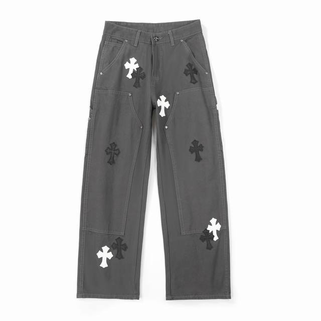 Chrome Hearts Cross Patch Jeans - Workwear Logger Pants. Chrome Hearts logger pa