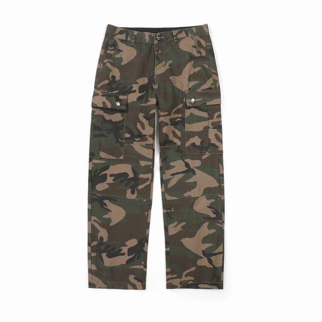Chrome Heartsch Camouflage Lumberjack Pants, straight-leg, unisex work pants in