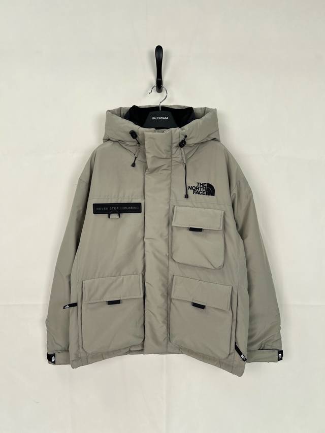 Official, authoritative version of The North Face workwear down jacket: Gray. Si