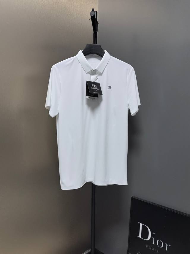 Kolon Sport Polo Cool Sun Protection Top for Men and Women. Cool black T-shirt f