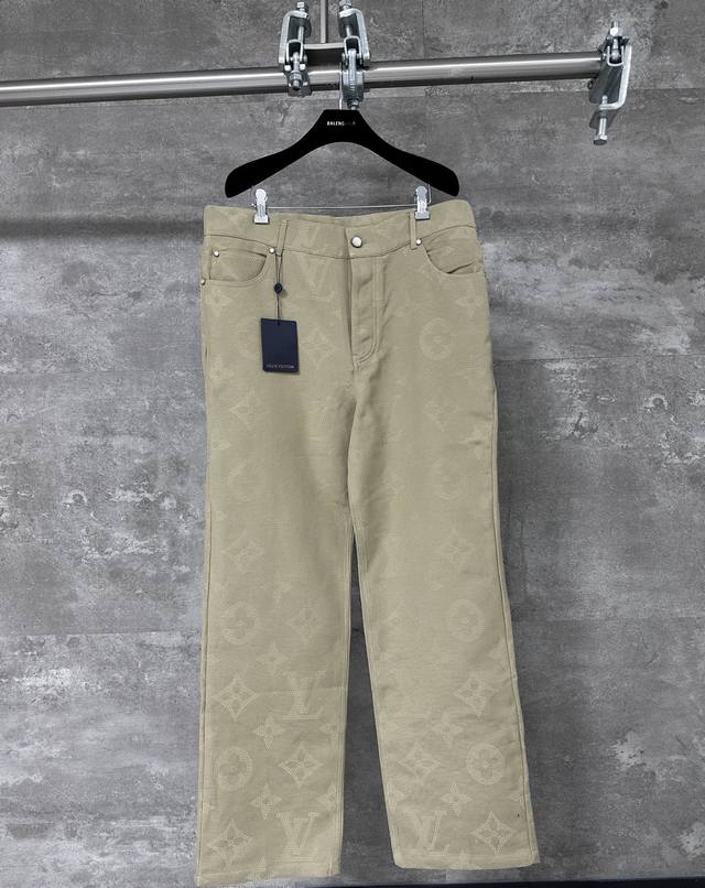 10V Embroidered All-Over Print Jeans 25S New cotton skate pants are dyed in eleg