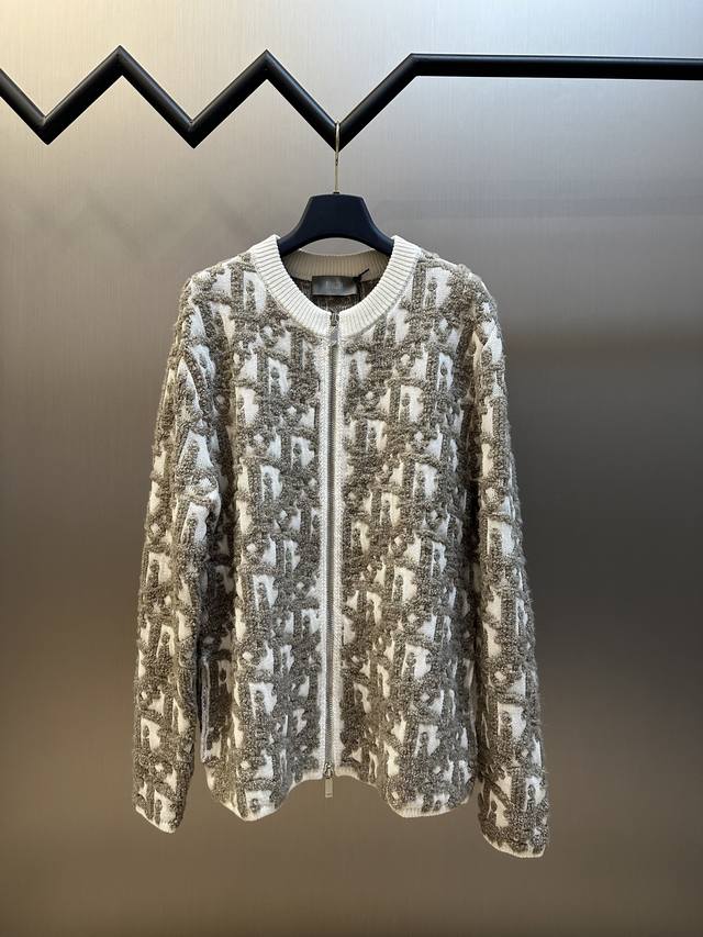 Dior Cotton and Wool Blend Oblique Print Cardigan. New to the Fall 2025 men's co