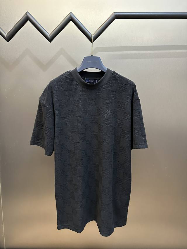 Lv Checkerboard Terry Short Sleeve Damier Terry, Terry Jacquard Fabric. Terry is