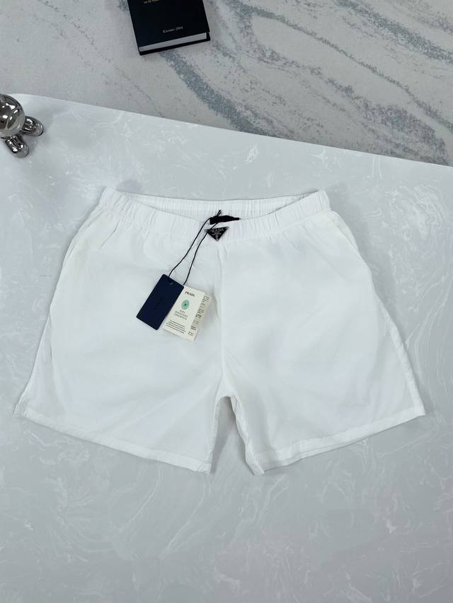 High version Prada-Prada-Triangle logo nylon beach shorts three labels complete