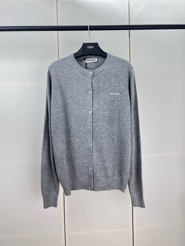 Miumiu Miu Miu jacquard letter knitted cardigan SML Xl