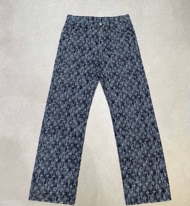 1V Louis 25Fw jacquard letter jeans 17, purchased Zp operation at the first time
