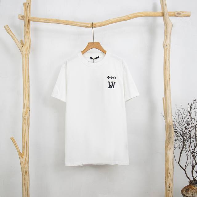 Lv Louis Vuitton classic front and back printed short-sleeved T-shirt Fabric: 30