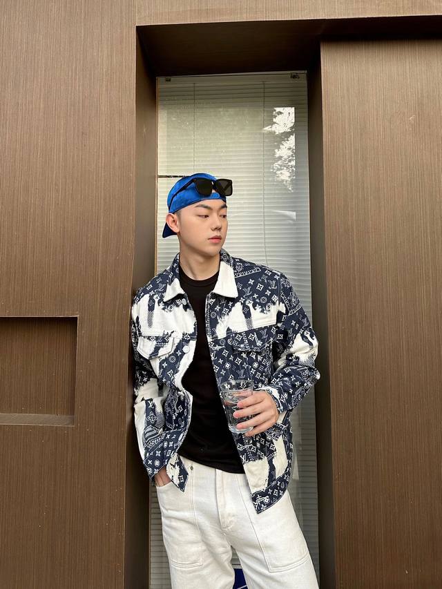 Model picture correct version top replica Louisvuitton 23Fw new cashew flower ti