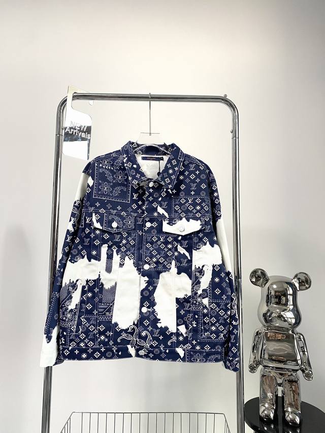 Correct version Top replica Louisvuitton 23Fw new paisley flower tie-dye print d