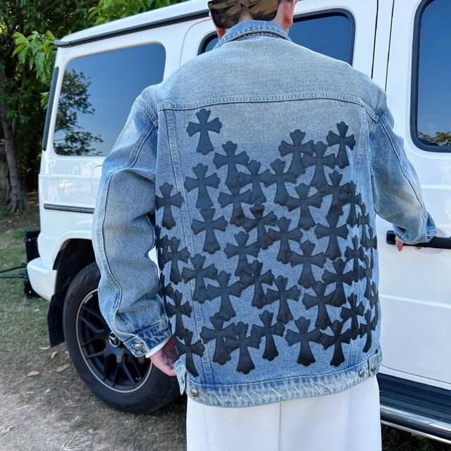 Model Image Chrome Hearts Chrome Hearts gradient washed patch heavy-duty multi-l