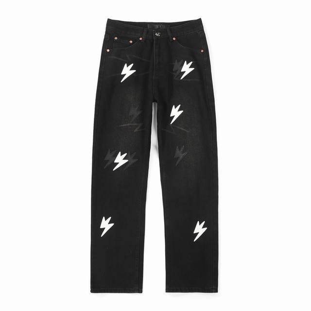 Amexnocap Lightning Black and White High Ounce Heavy Washed Retro High Street Je
