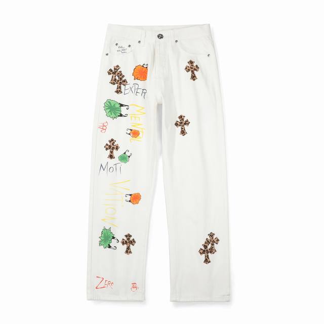 Chrome Hearts | Ch Chrome Hearts 25Ss White leopard print vintage graffiti high