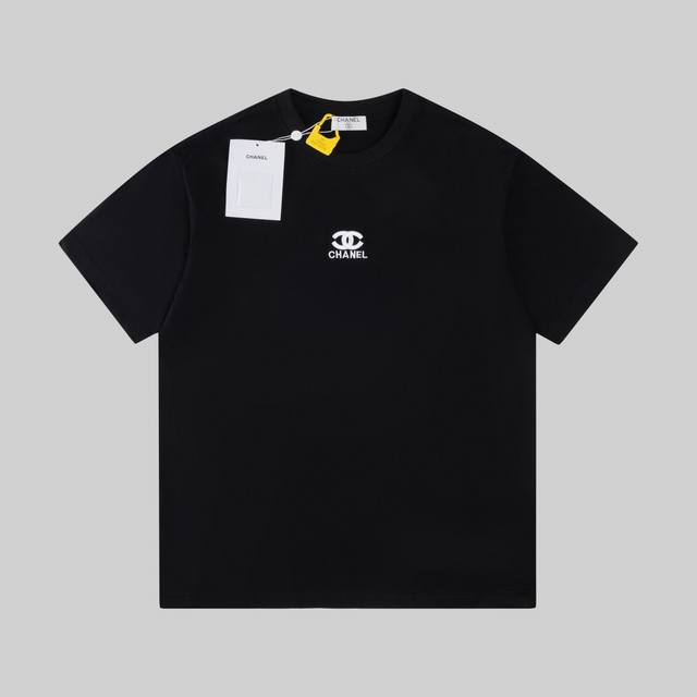 High version difference currency 25Ss Chane* summer new embroidered short-sleeve